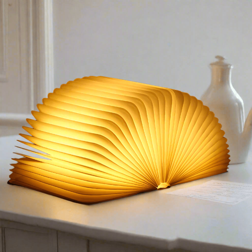Wooden Enchanted Book Desk Lamp | Table Lamp