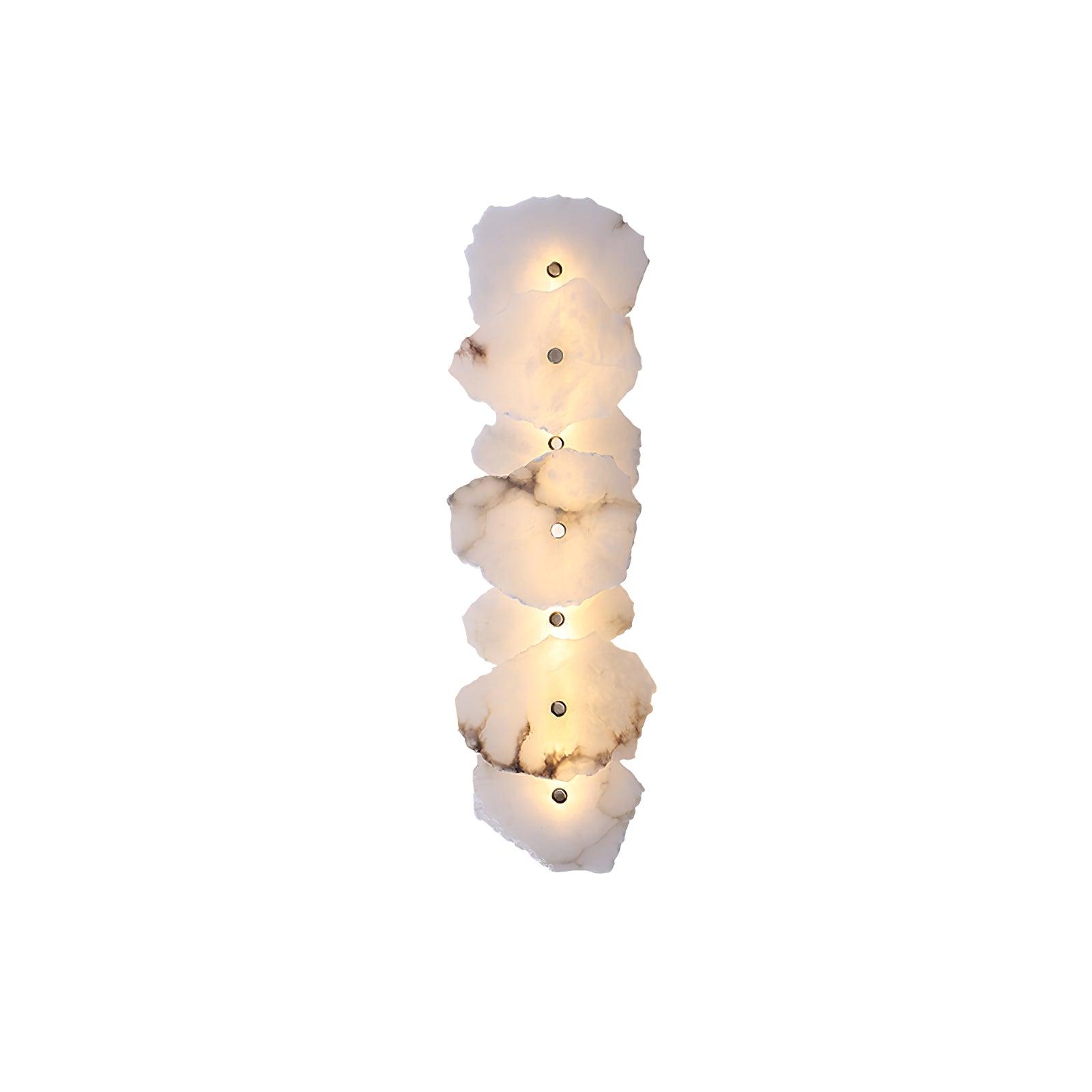 Flower-Shaped Alabaster Wall Lamp – Warm LED Lighting Sconce