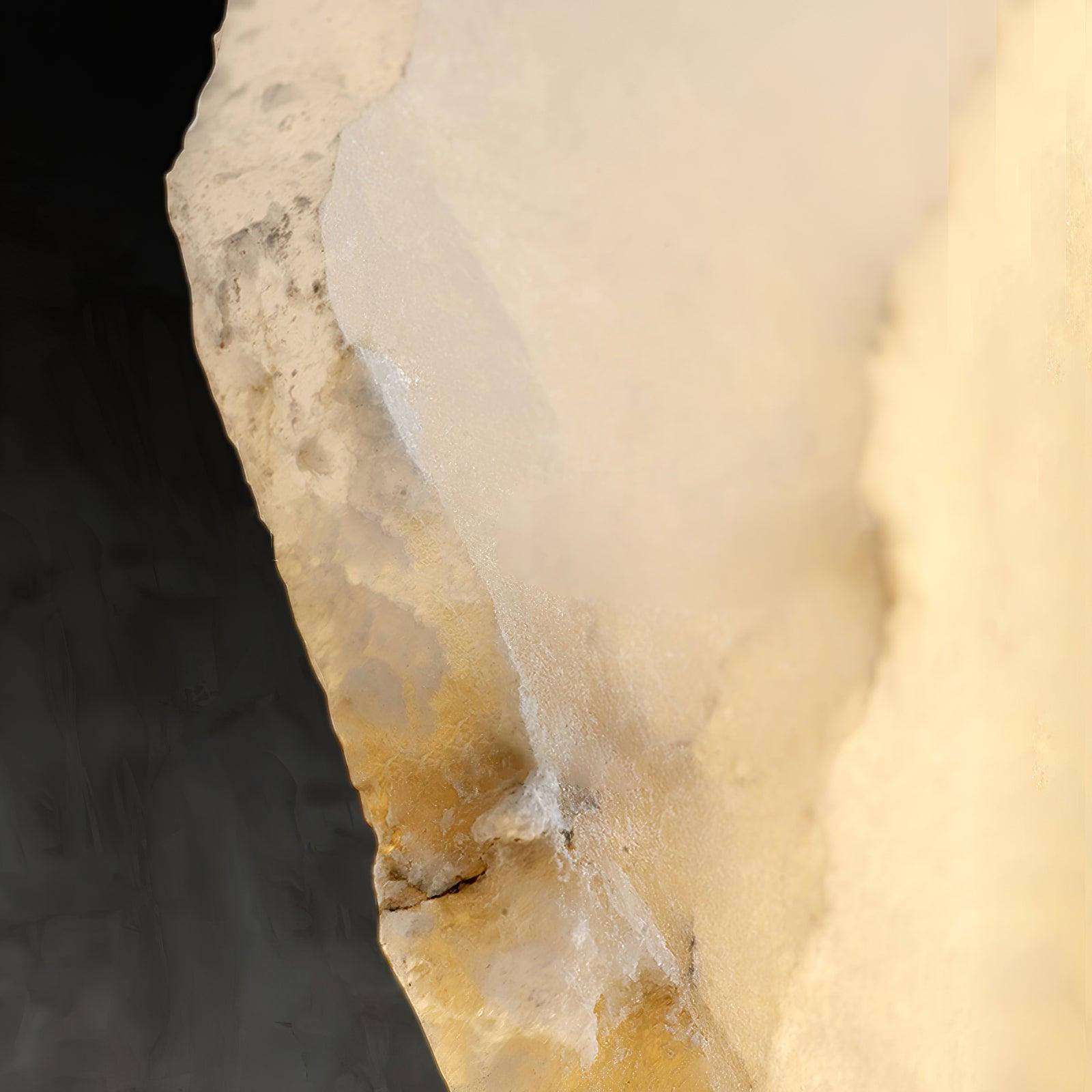 Flower-Shaped Alabaster Wall Lamp – Warm LED Lighting Sconce