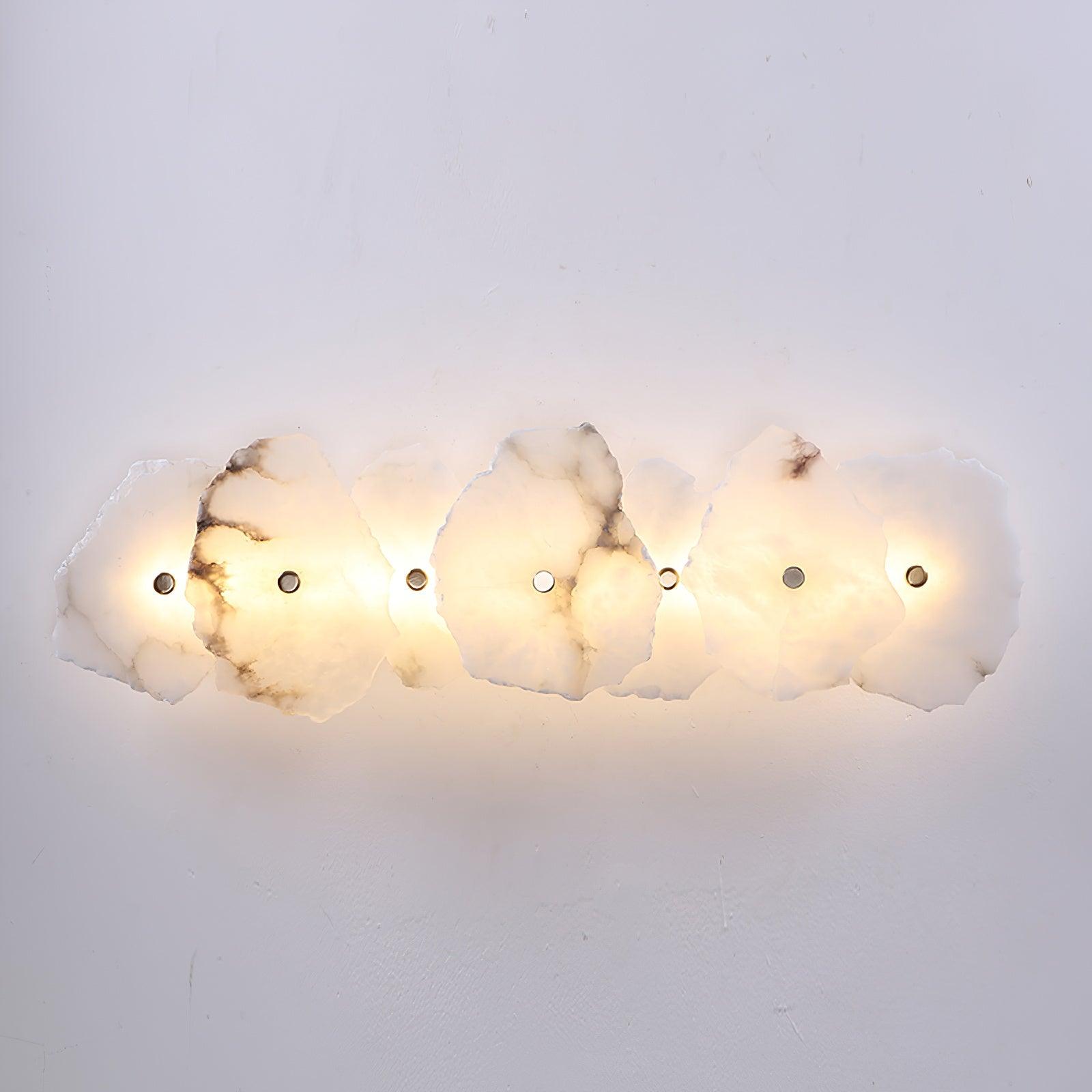 Flower-Shaped Alabaster Wall Lamp – Warm LED Lighting Sconce