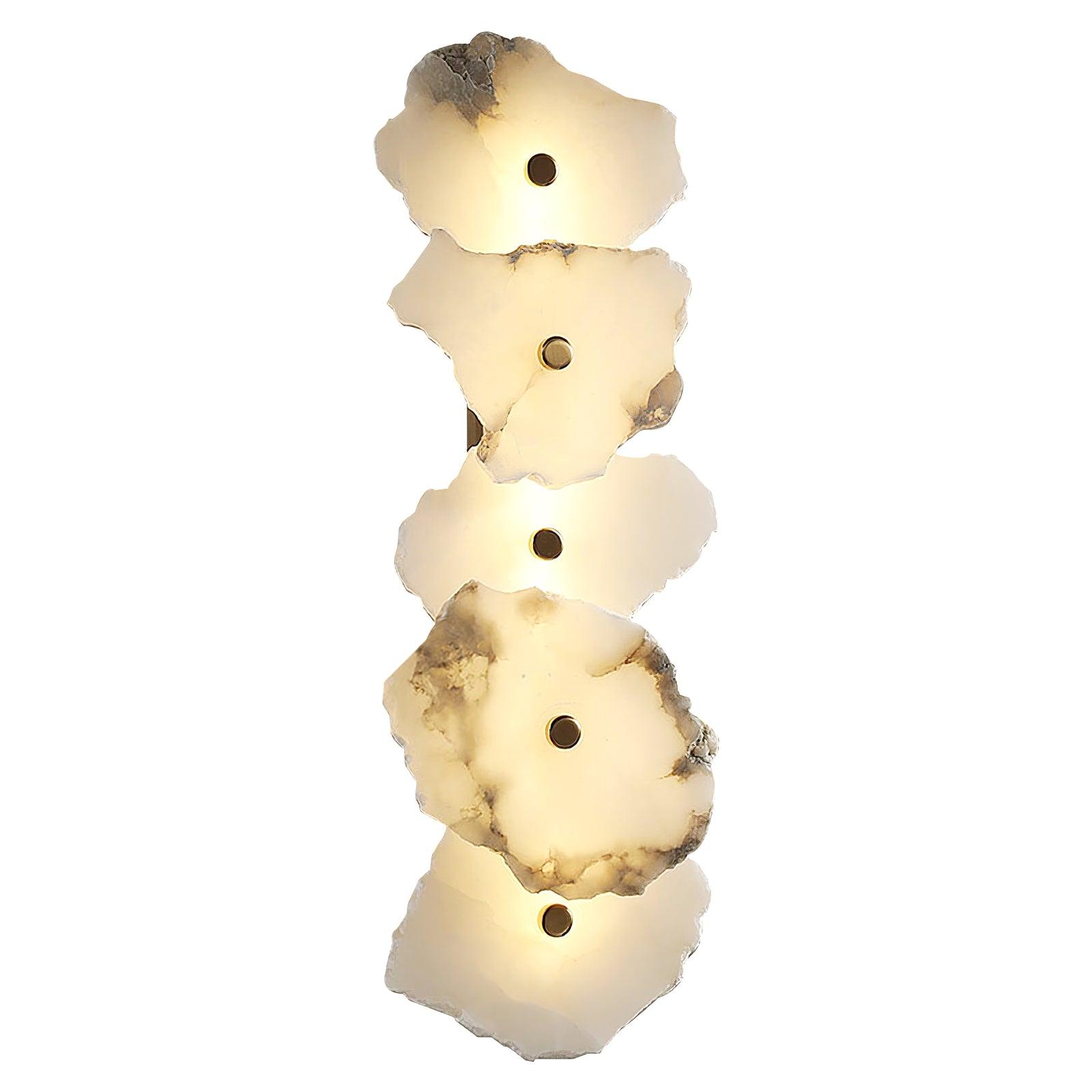 Flower-Shaped Alabaster Wall Lamp – Warm LED Lighting Sconce
