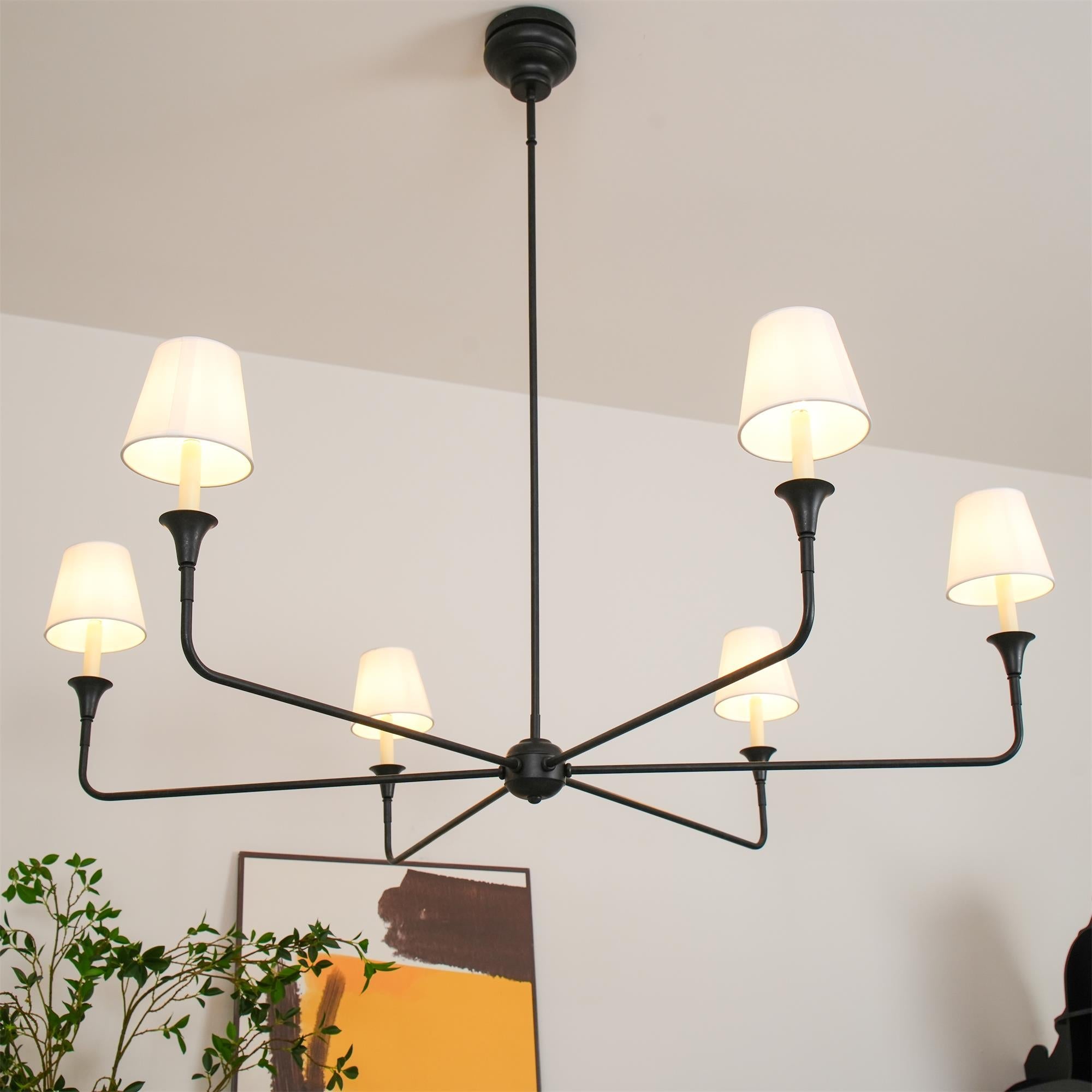 Classic Fabric Shade Chandelier – Timeless Pendant Light
