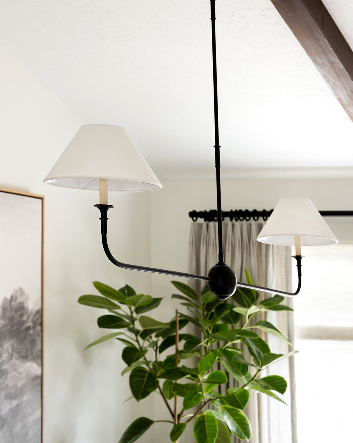 2-Light Linear Chandelier – Modern Ceiling Light
