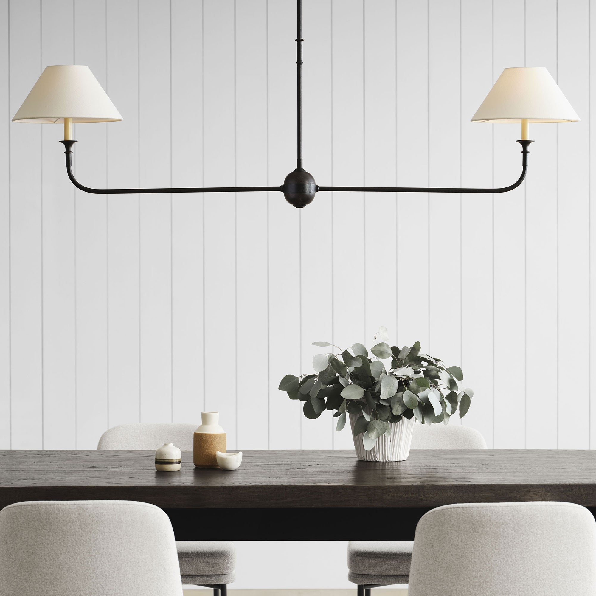 2-Light Linear Chandelier – Modern Ceiling Light
