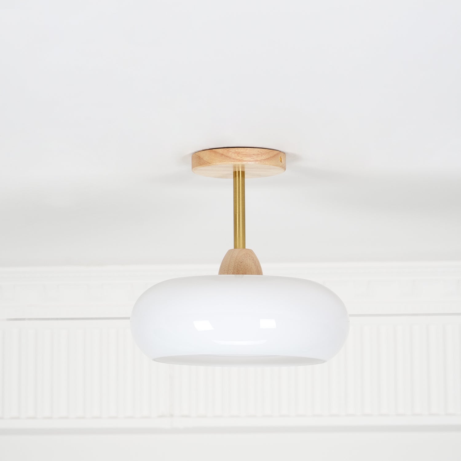 Bauhaus Glass Ceiling Light - Retro Style Home Lighting