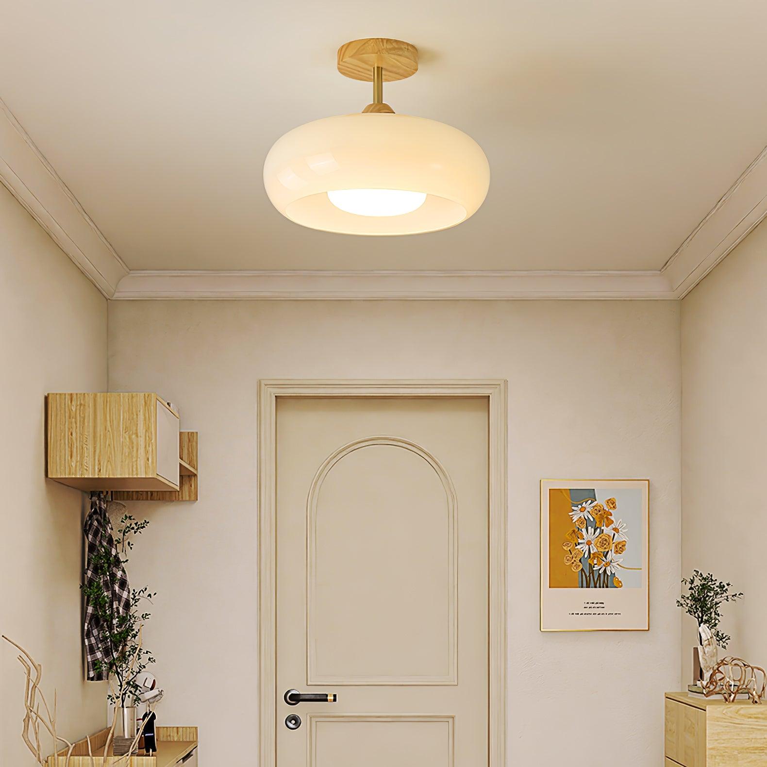 Bauhaus Glass Ceiling Light - Retro Style Home Lighting