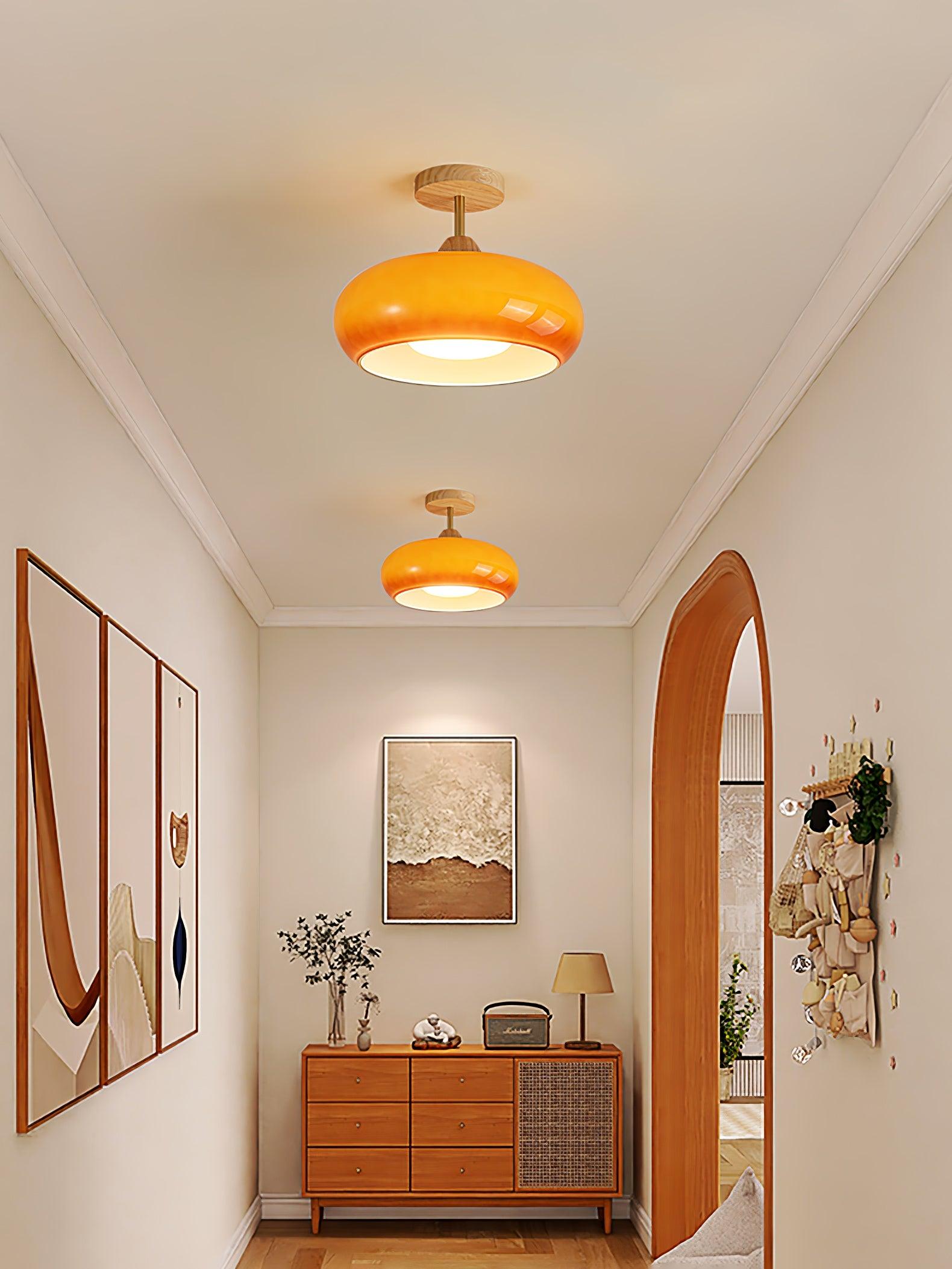 Bauhaus Glass Ceiling Light - Retro Style Home Lighting