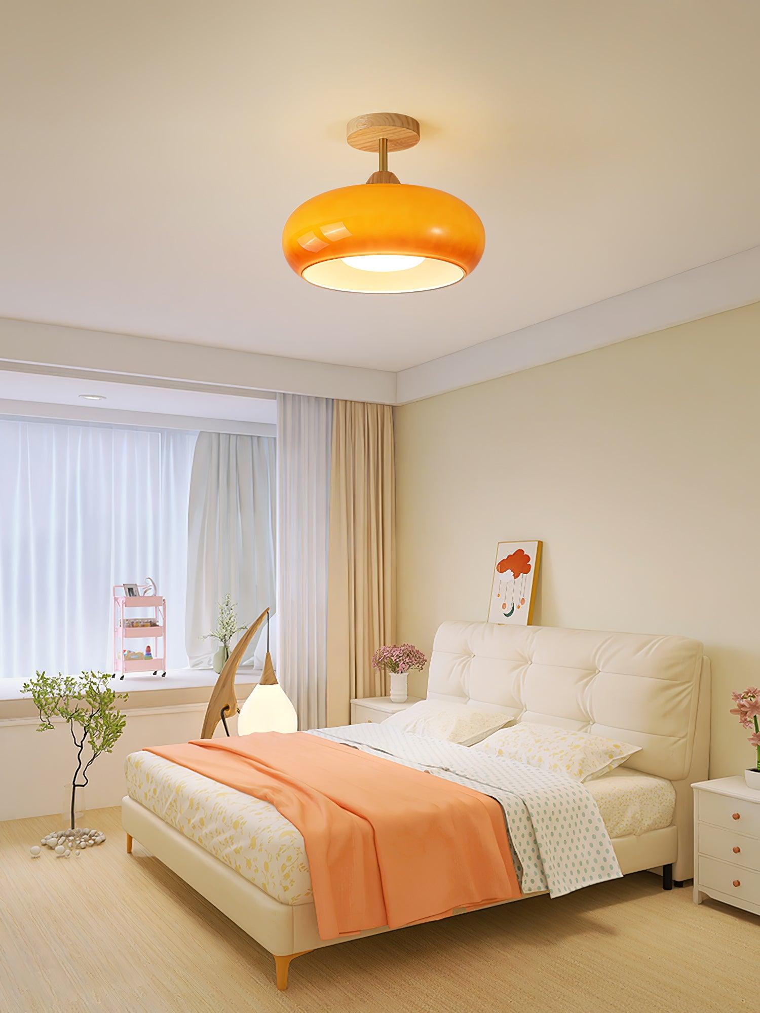 Bauhaus Glass Ceiling Light - Retro Style Home Lighting