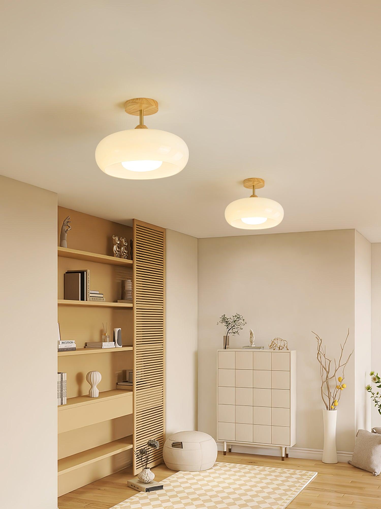 Bauhaus Glass Ceiling Light - Retro Style Home Lighting