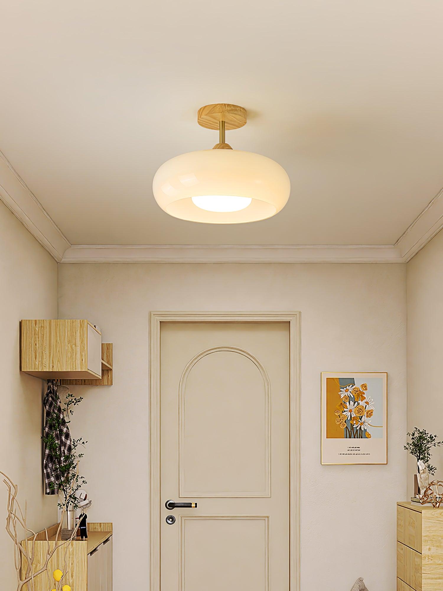 Bauhaus Glass Ceiling Light - Retro Style Home Lighting