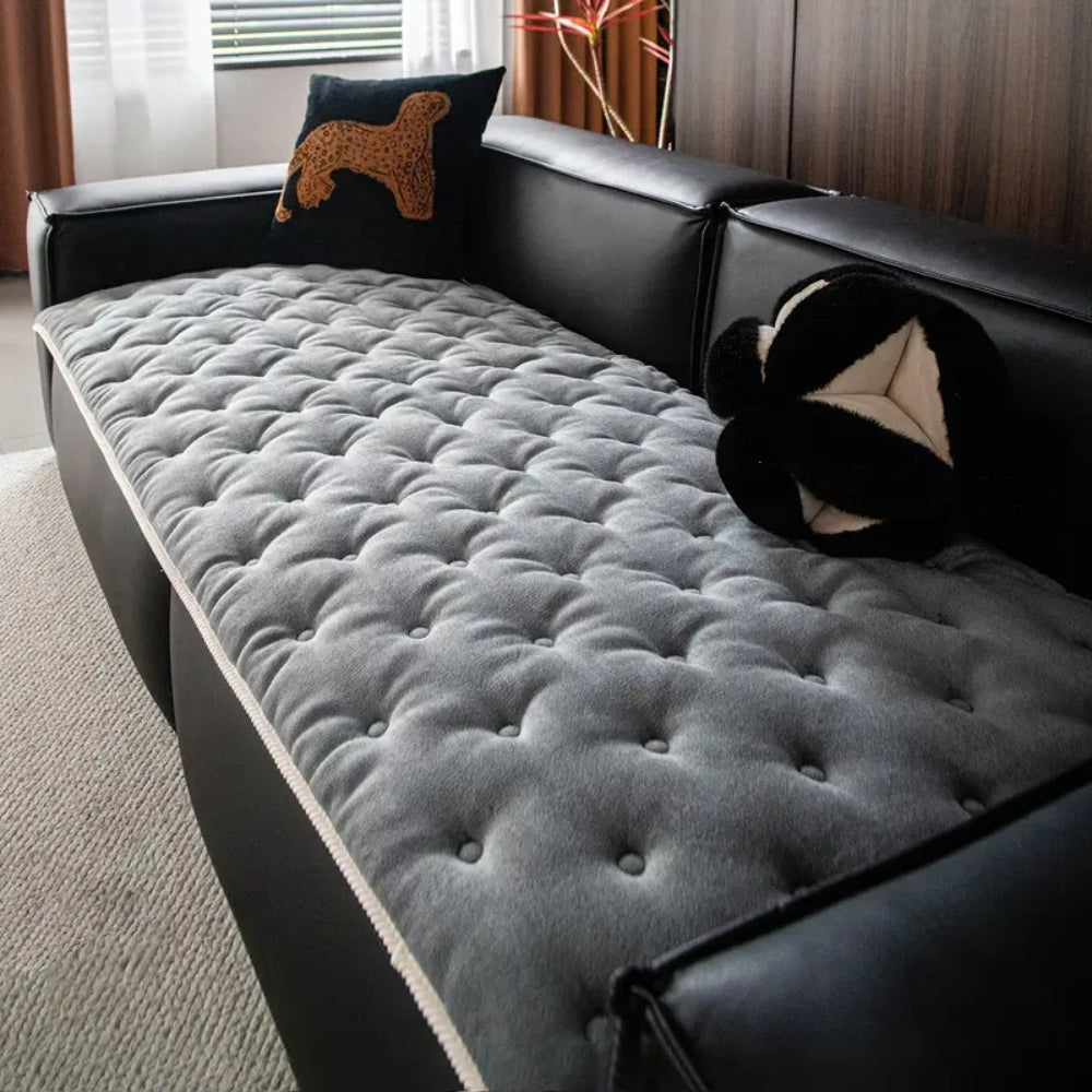 Stylish Button-Tufted Sofa Slipcover for a Classic Look