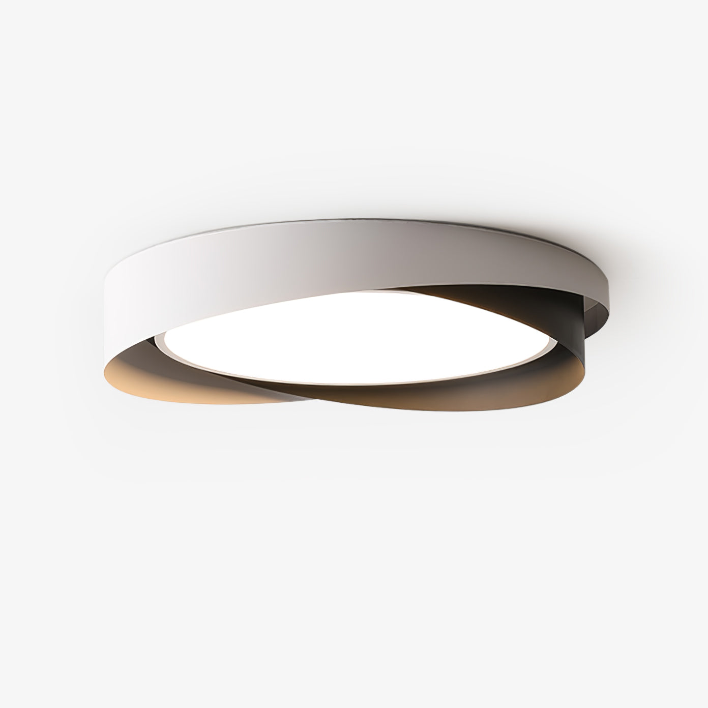 Round Flat Panel LED Ceiling Light | Modern Double Shade Ceiling Lamp