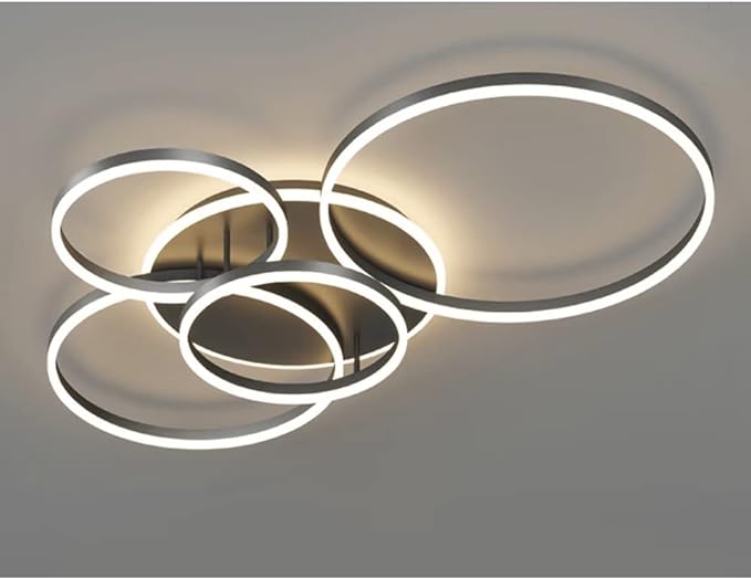 Slim Black LED Flush Ceiling Fixture