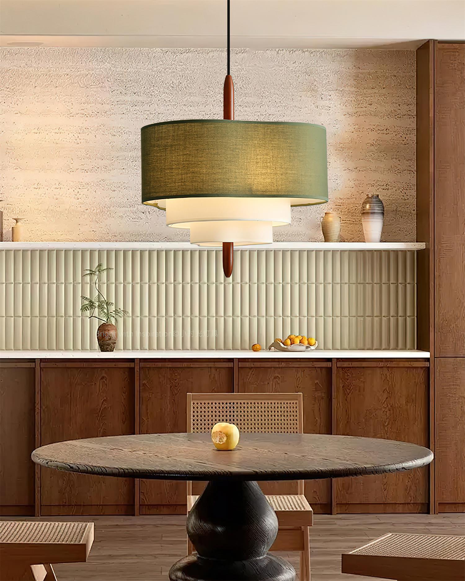 Contemporary Fabric Shade Pendant Lamp – Dimmable Lighting