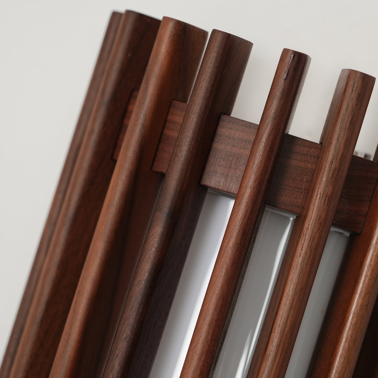 Modern Walnut Wood Wall Lamp - Acrylic LED Sconce