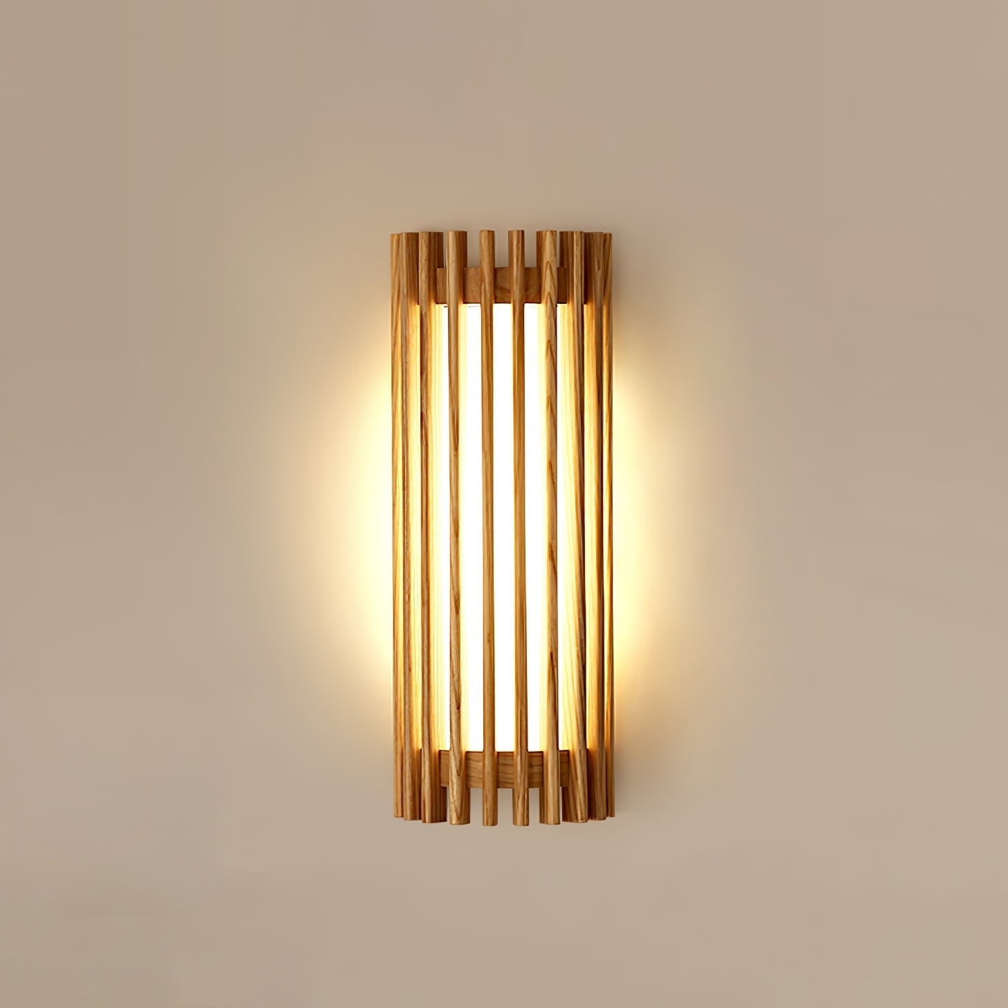 Modern Walnut Wood Wall Lamp - Acrylic LED Sconce