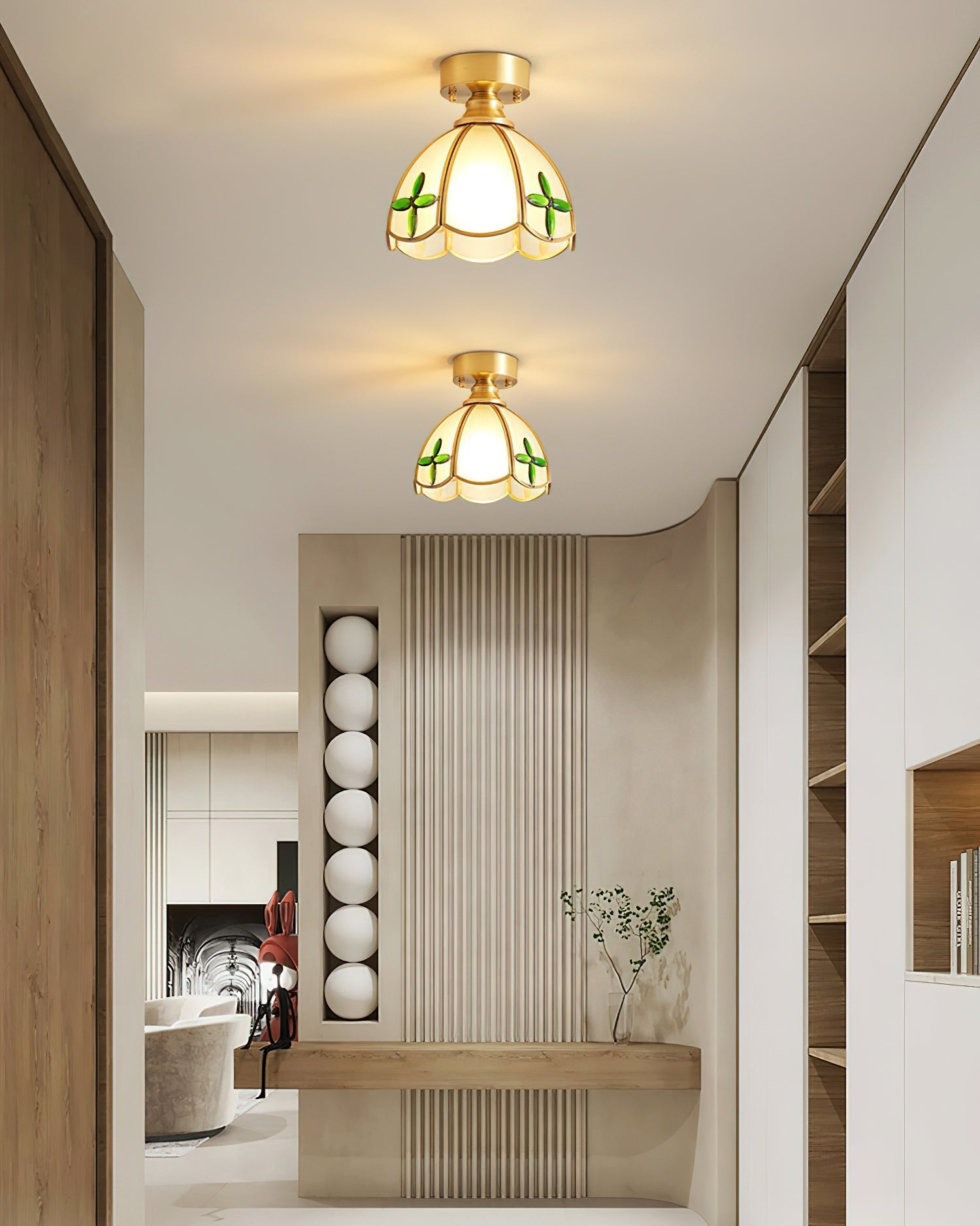 Stained Glass Ceiling Light – Tiffany Style Decorative Fixture