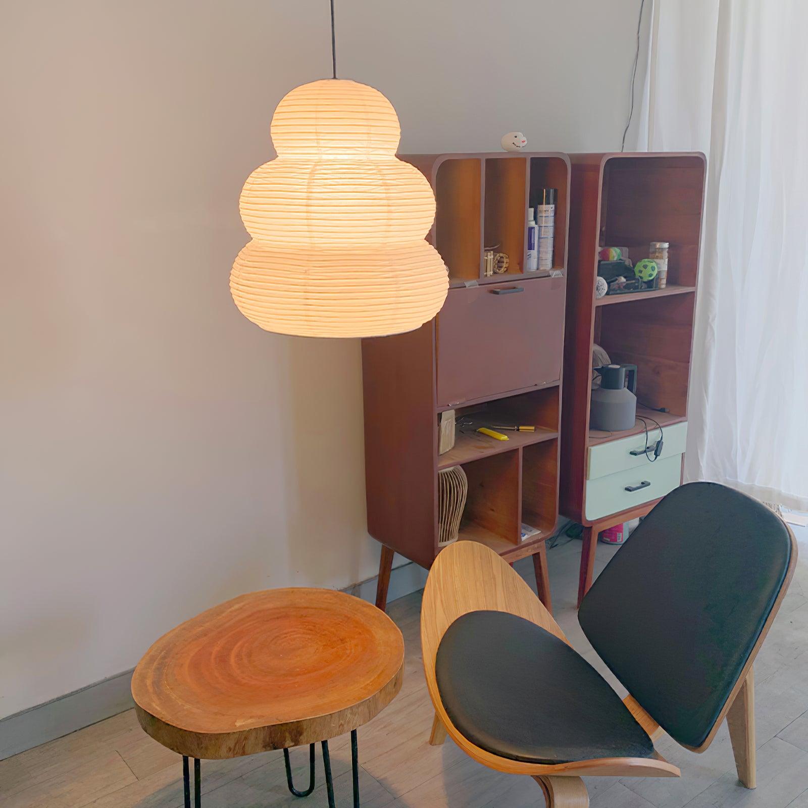 Japanese Style Rice Paper Pendant Light – Delicate Design