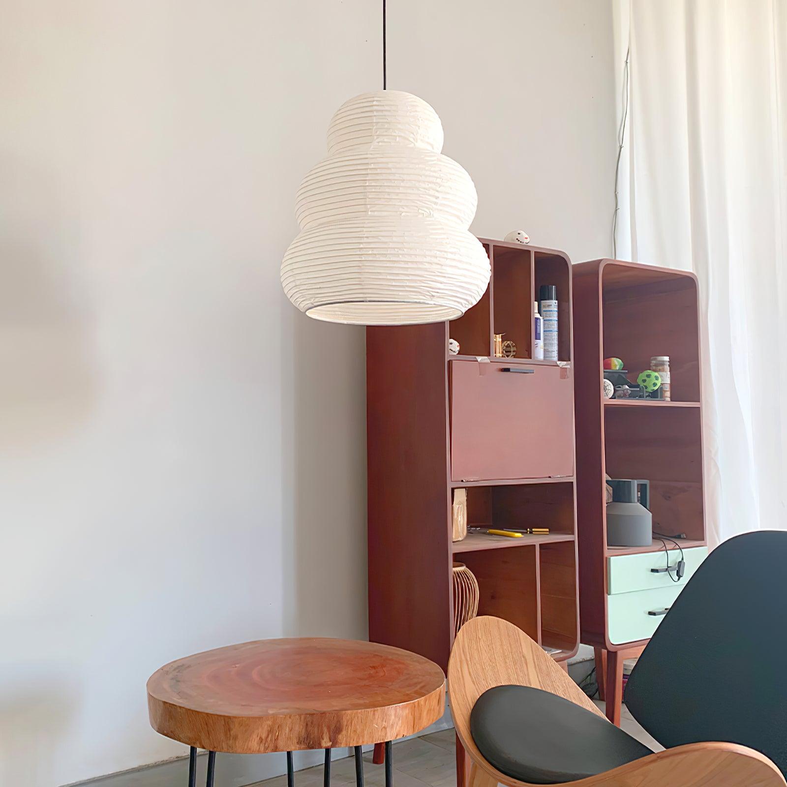Japanese Style Rice Paper Pendant Light – Delicate Design