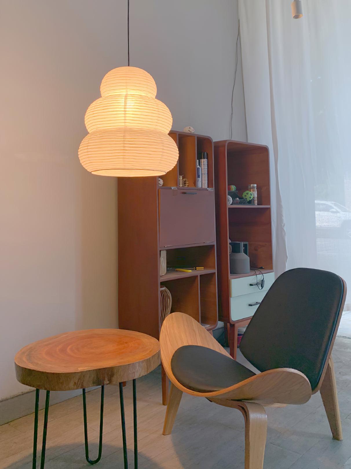 Japanese Style Rice Paper Pendant Light – Delicate Design