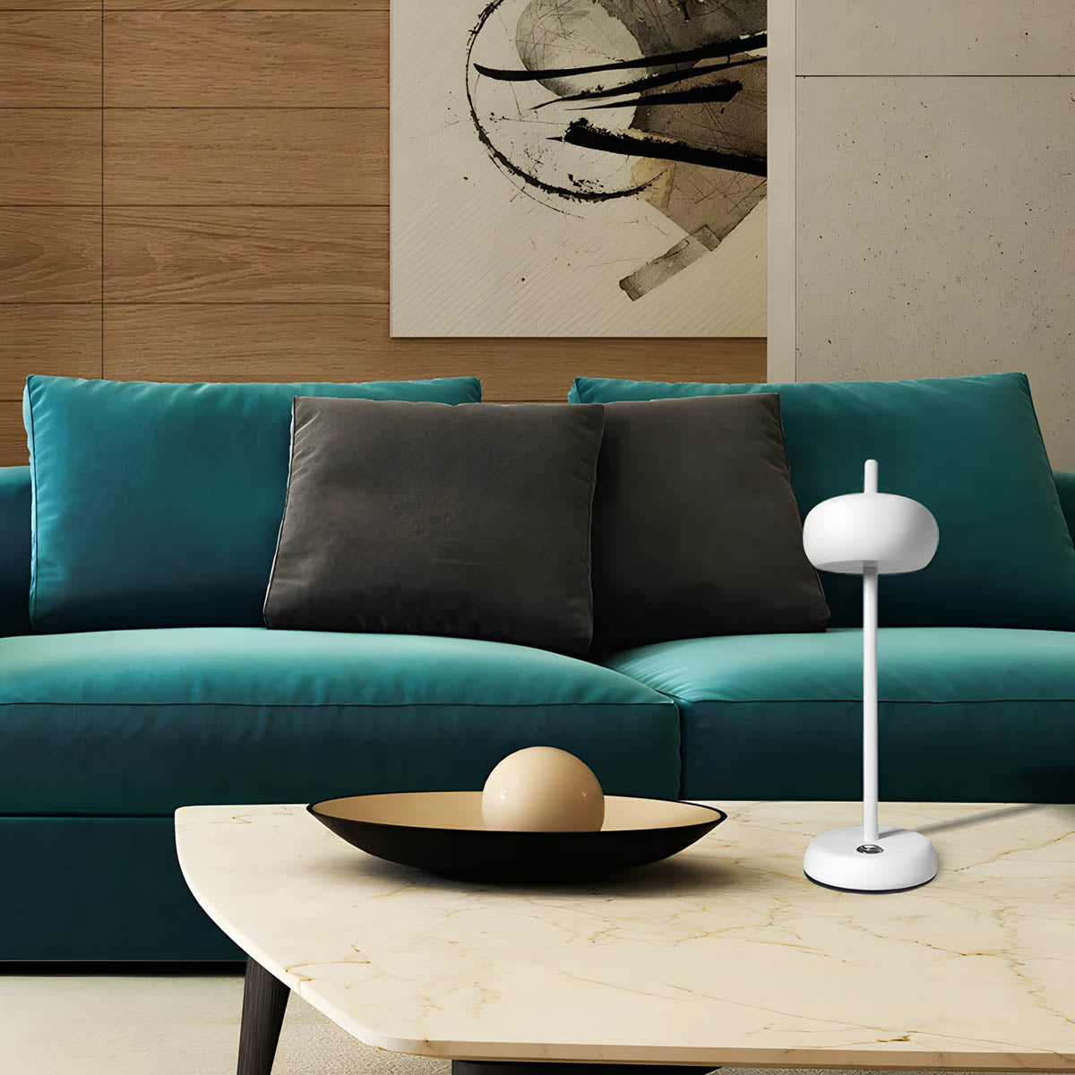 Sleek Mid-Century Desk Lamp | Rechargable Table Lamp