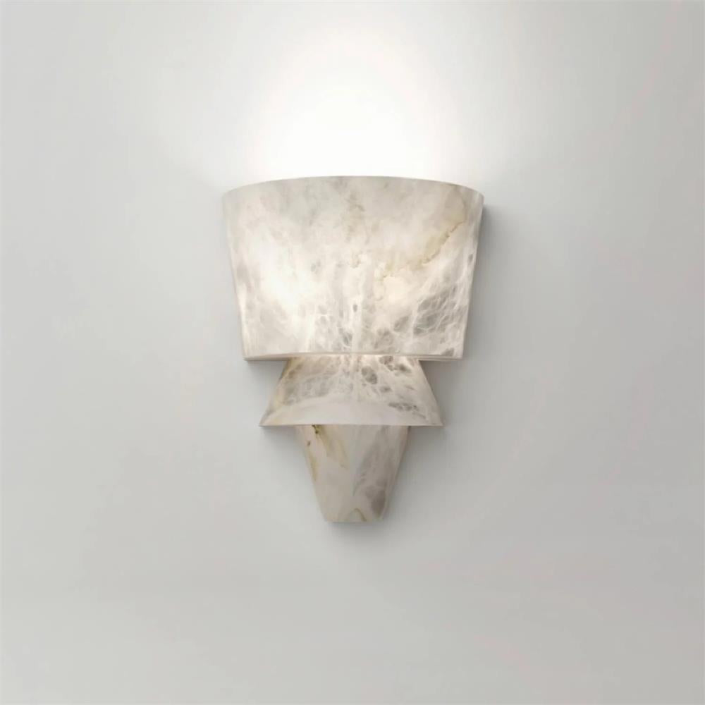 Decorative Patterned Alabaster Wall Lamp - Hardwired Modern Fixture