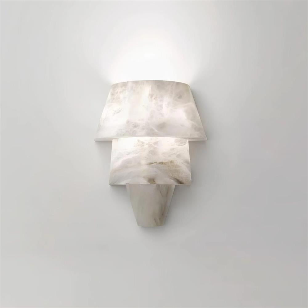 Decorative Patterned Alabaster Wall Lamp - Hardwired Modern Fixture