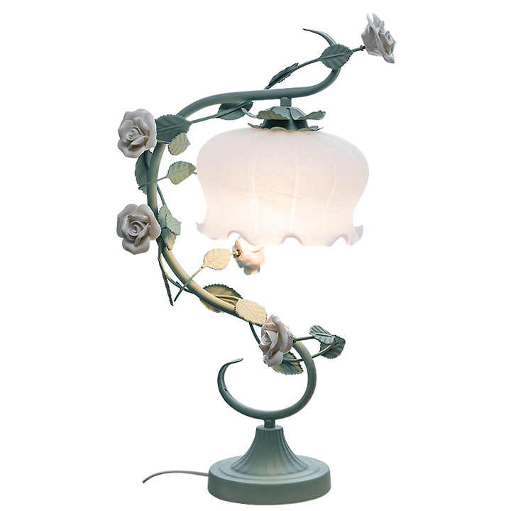 Elegant Rose Lamp with Glass Cover