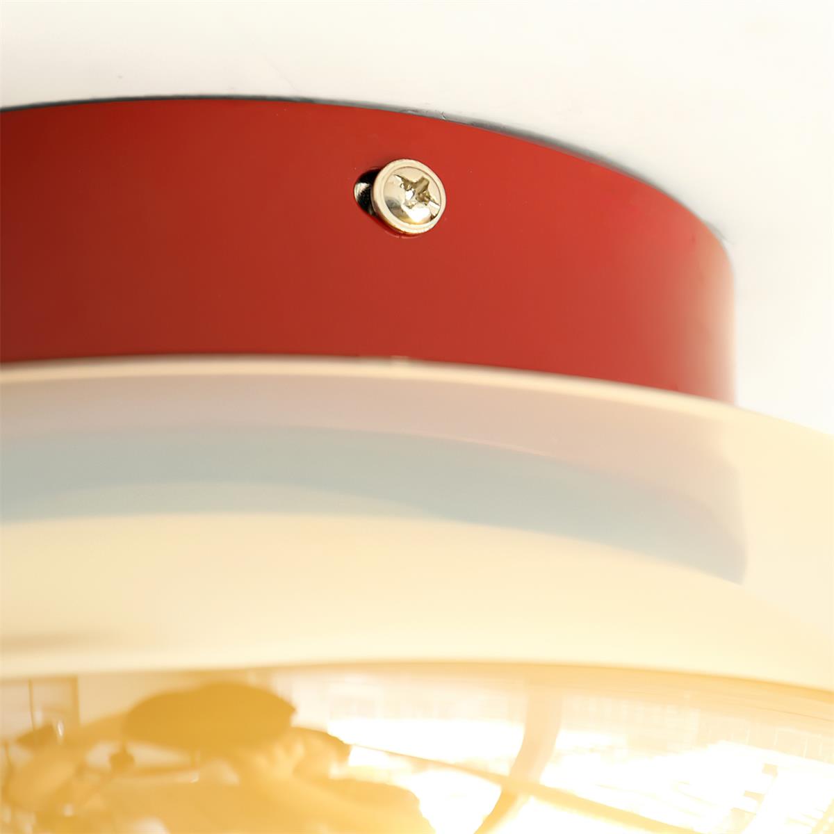 Retro Bauhaus Glass Ceiling Light  – Vintage Style Lighting Fixture