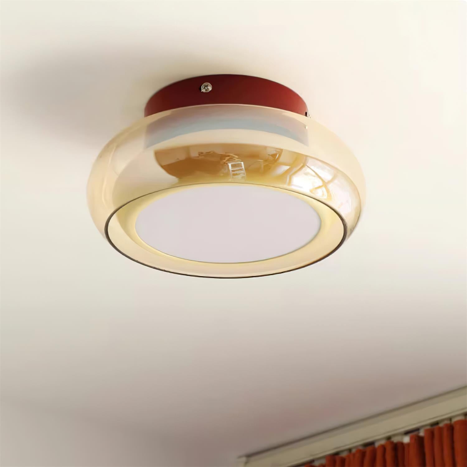 Retro Bauhaus Glass Ceiling Light  – Vintage Style Lighting Fixture