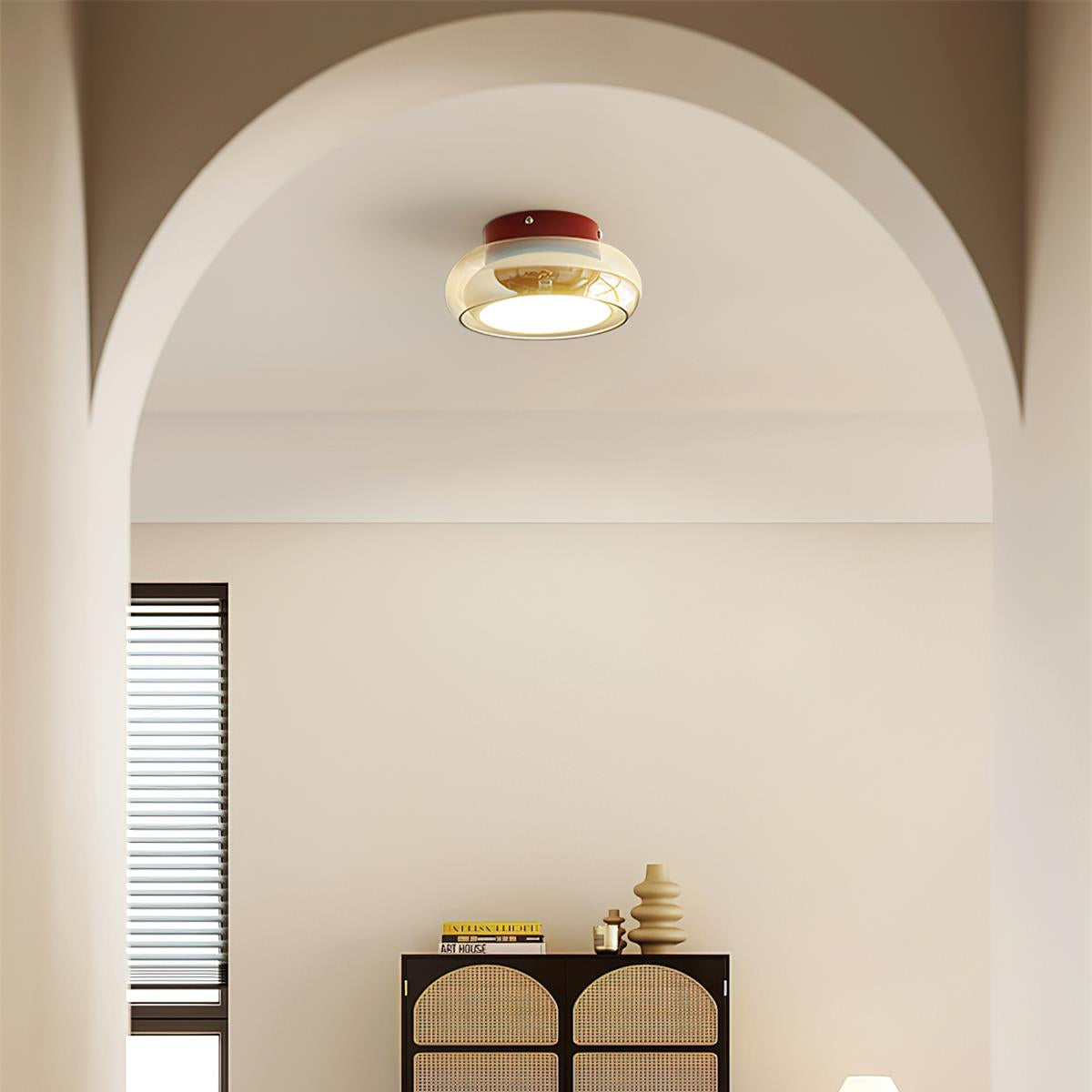 Retro Bauhaus Glass Ceiling Light  – Vintage Style Lighting Fixture