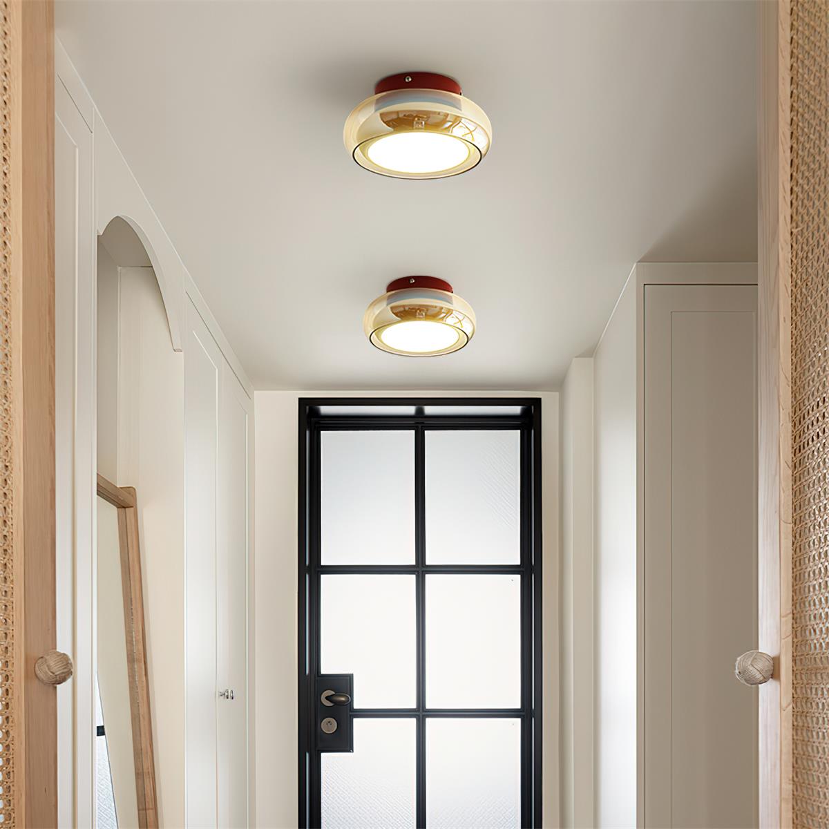 Retro Bauhaus Glass Ceiling Light  – Vintage Style Lighting Fixture
