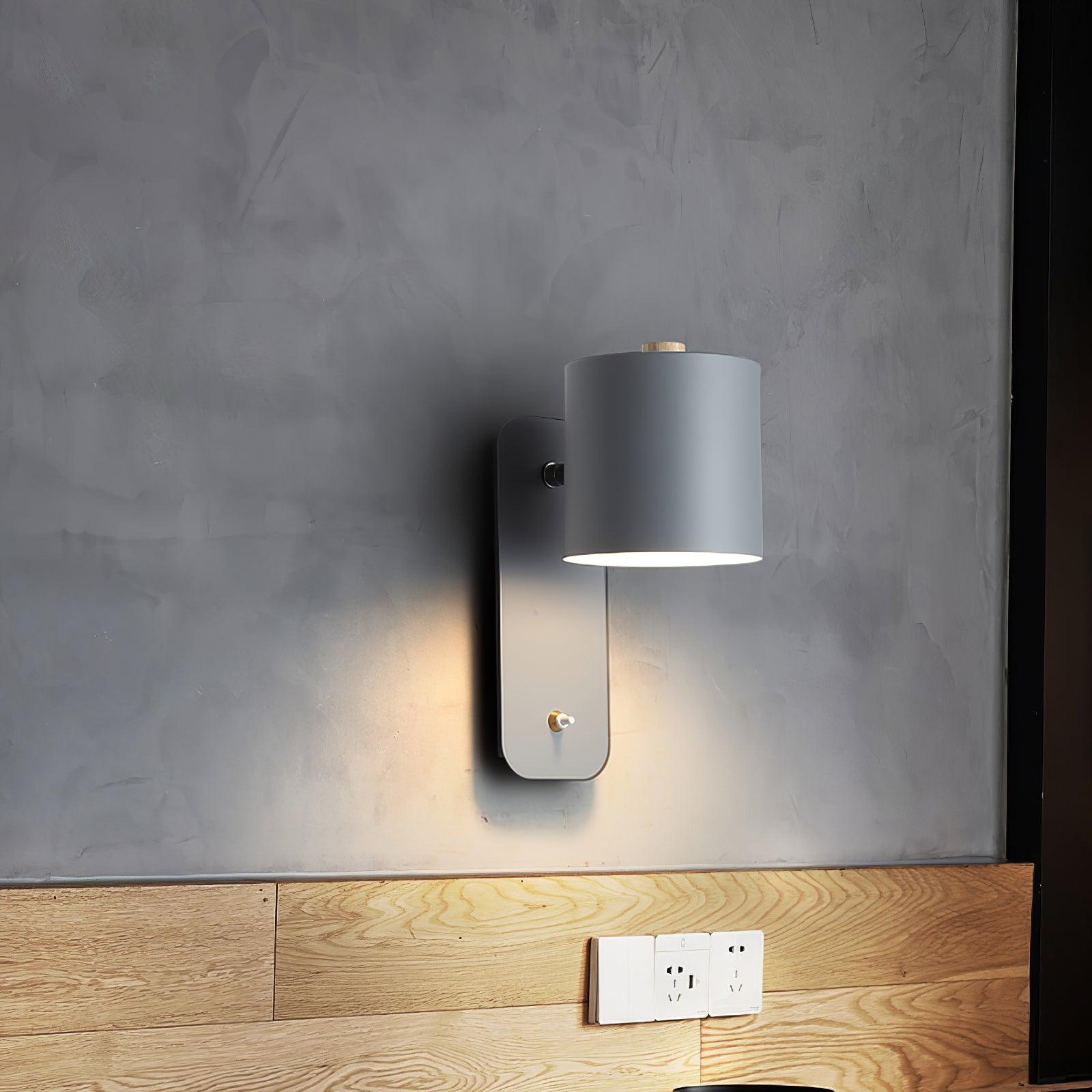 Modern Adjustable Cylinder Wall Lamp – Minimalist Metal Indoor Light