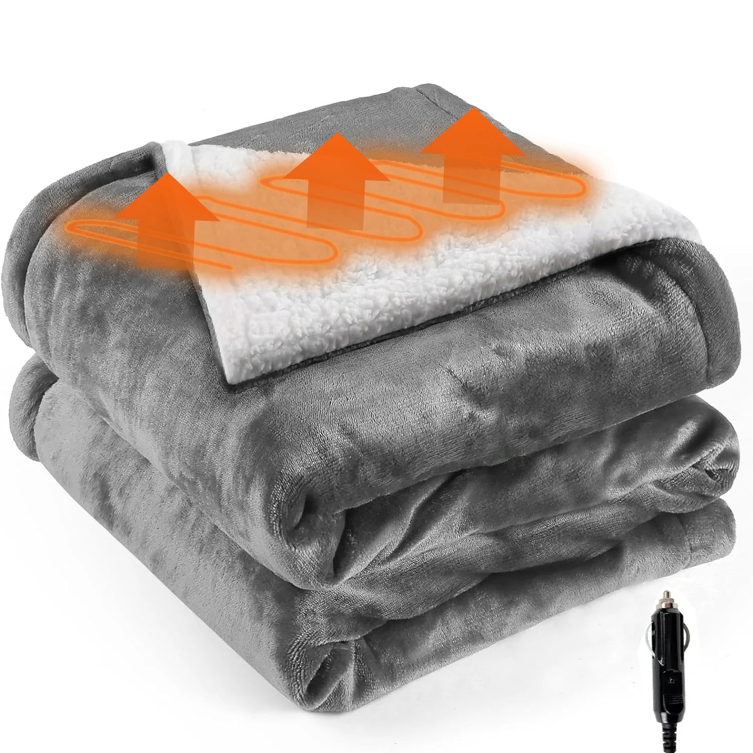 Cozy Portable Heated Blanket for Car - 12V Electric Throw