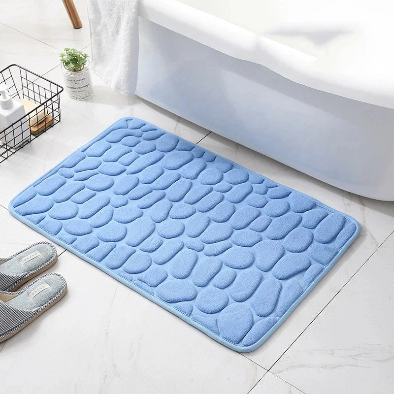 Bathroom Floor Mat with Embossed Texture – Non-Slip and Absorbent