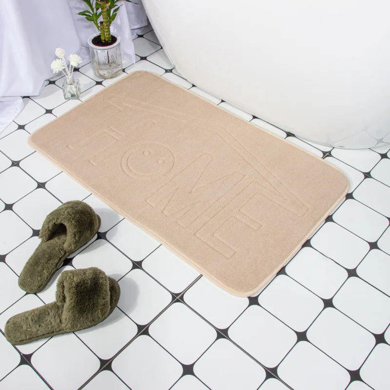 Safe and Stylish Geometric Embossed Bath Mat – Non-Slip with Soft Texture - Atelier Dubois Paris