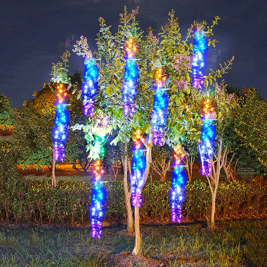 Enchanting Meteor Effect LED Fairy Lights – Outdoor Waterproof Decoration