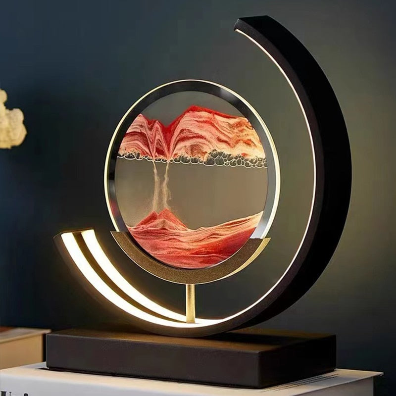 Kinetic Sand Table Lamp – Soothing Decor with Moving Landscapes