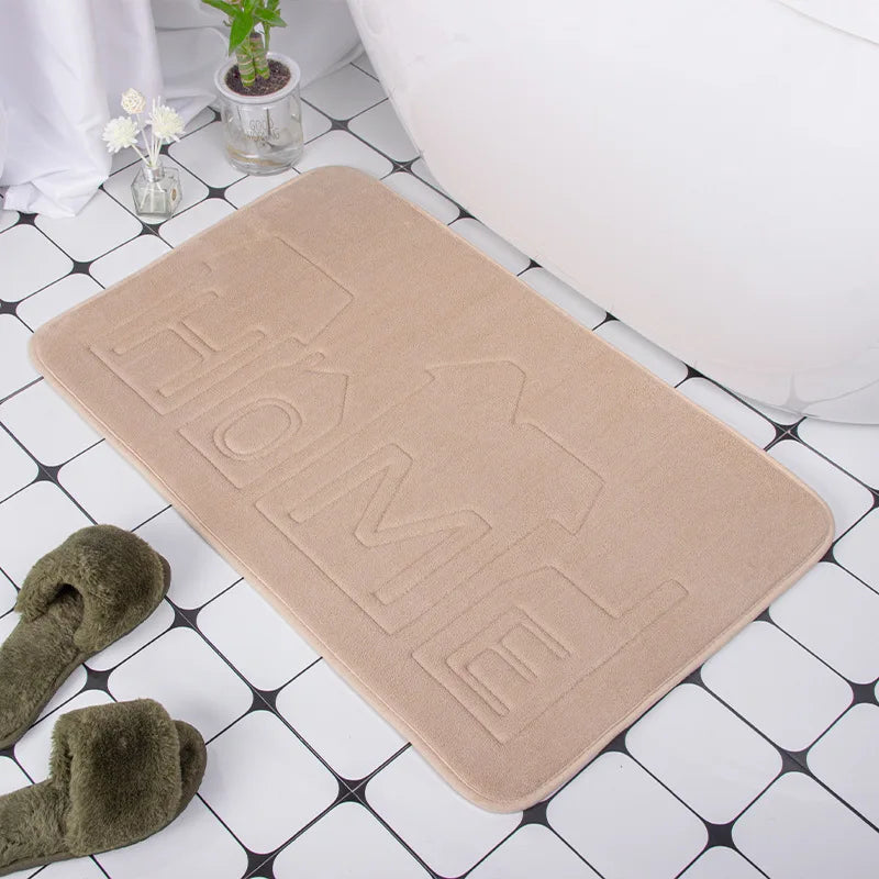 Safe and Stylish Geometric Embossed Bath Mat – Non-Slip with Soft Texture - Atelier Dubois Paris