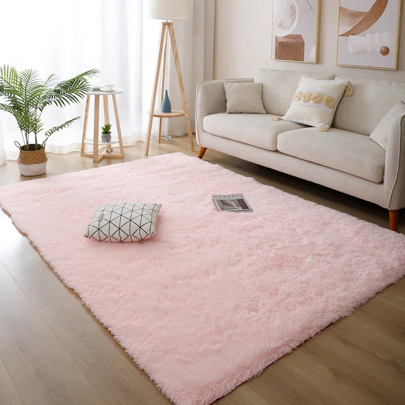 Cozy Living Room Rug | Non-Slip Fluffy Rug