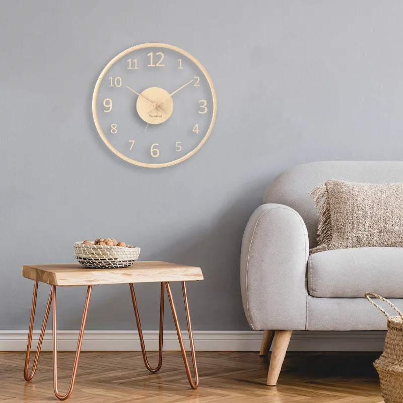 Transparent Round Glass Clock | Subtle Timepiece