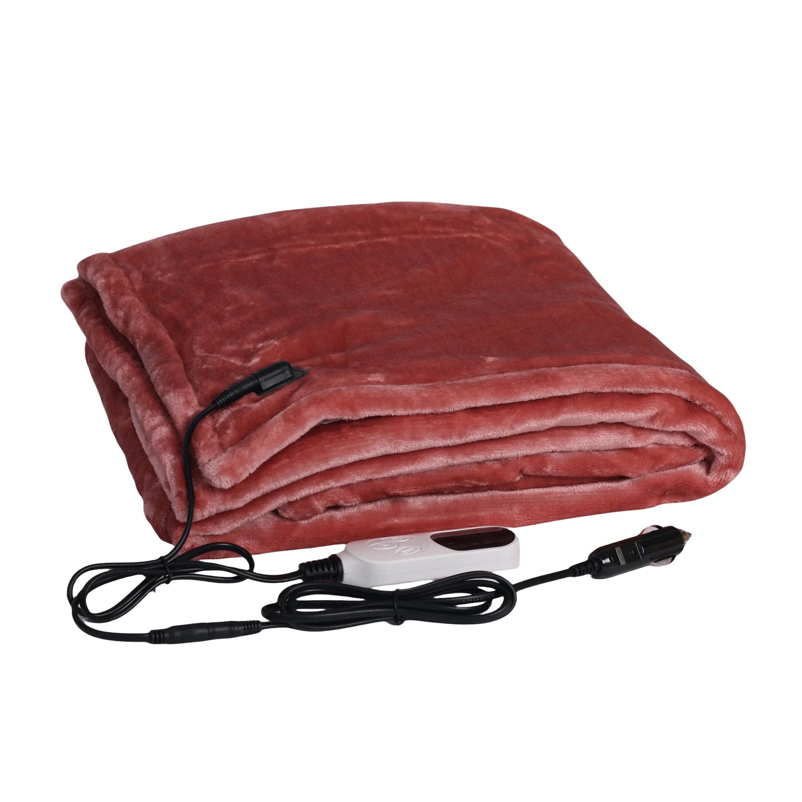 Portable Heated Car Blanket – 12-Volt Electric Throw for Travel