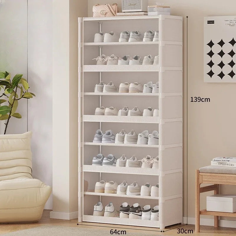 Transparent Layered Shoe Storage Solution