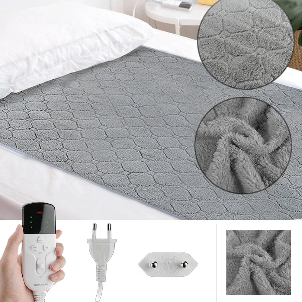 Heated Electric Flannel Blanket | Cozy Heated Throw for Bed or Sofa