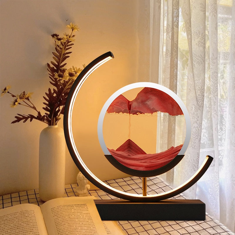 Kinetic Sand Table Lamp – Soothing Decor with Moving Landscapes