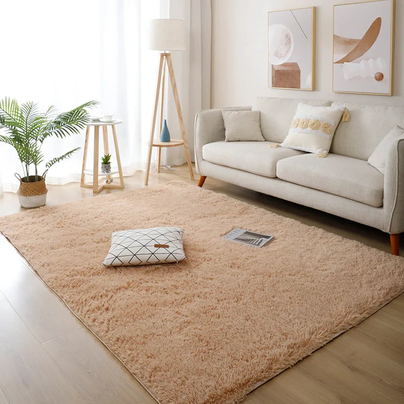 Cozy Living Room Rug | Non-Slip Fluffy Rug