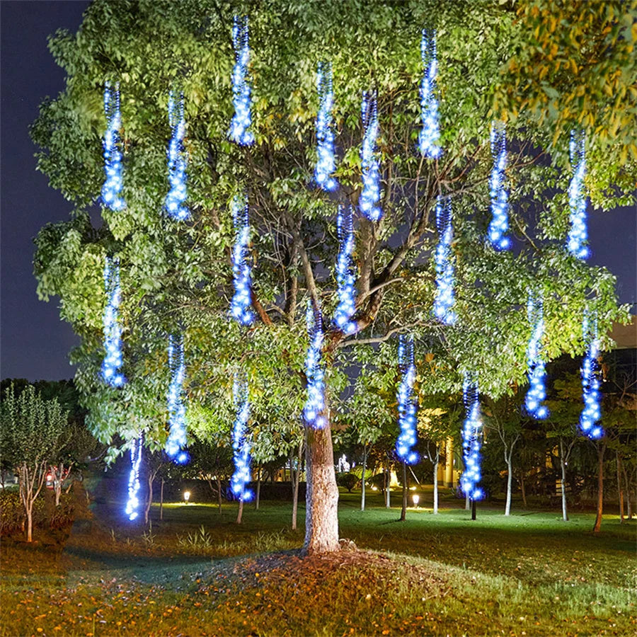 Enchanting Meteor Effect LED Fairy Lights – Outdoor Waterproof Decoration