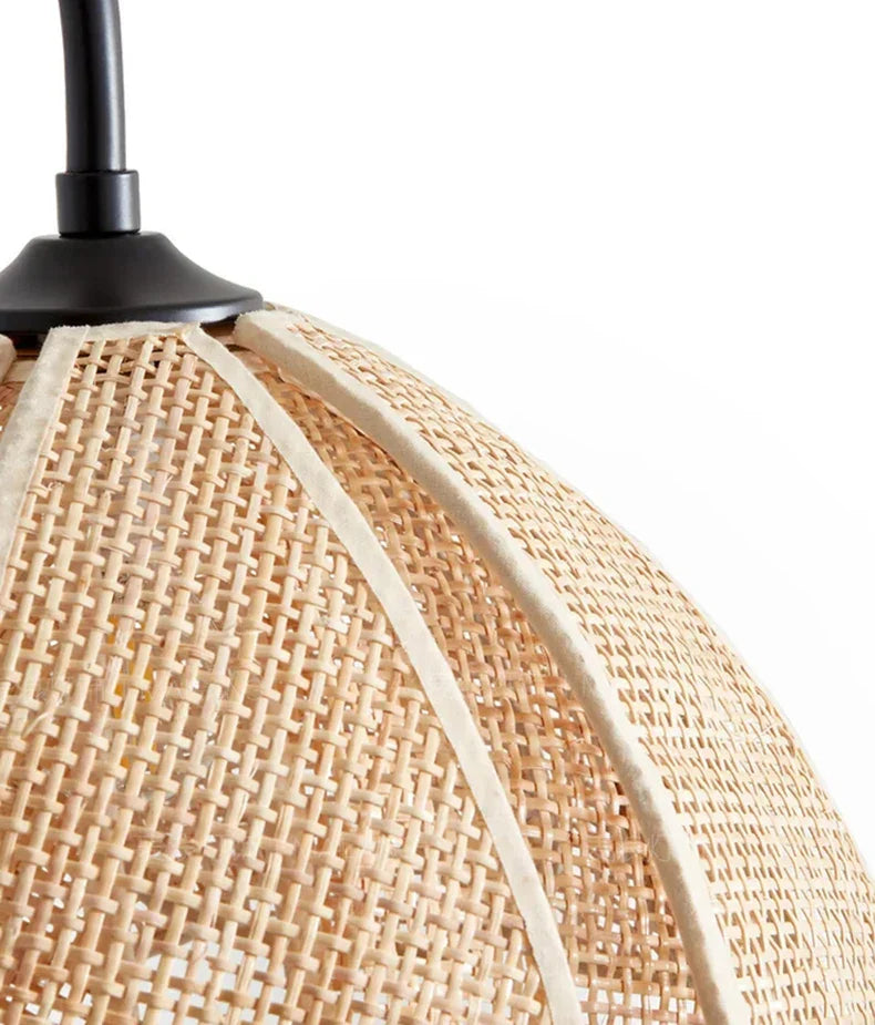 Rattan Flower Wall Lamp - Stylish Boho Design