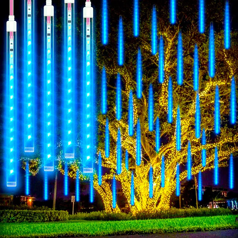 USB-Powered Water Drop Lights | Meteor Shower Effect Chistmas Light