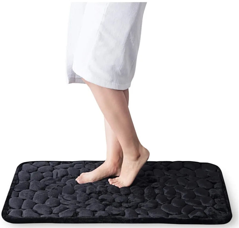 Safe and Stylish Geometric Embossed Bath Mat – Non-Slip with Soft Texture - Atelier Dubois Paris